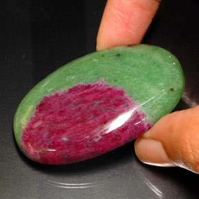 Ruby-Zoisite Gemstone in 54.2 x 33.9 mm Size for Sale, Ruby-Zoisite Stone in Multicolor Color