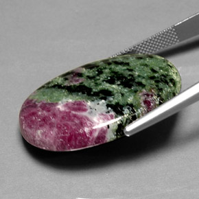 Ruby-Zoisite Gemstone in 30.7 x 24.2 mm Size for Sale, Ruby-Zoisite Stone in Multicolor Color