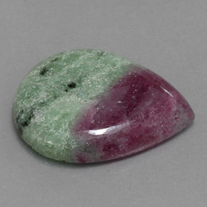 15.70 ct Multicolor Ruby-Zoisite Stone, Natural Ruby-Zoisite in Pear Cabochon Shape for Sale