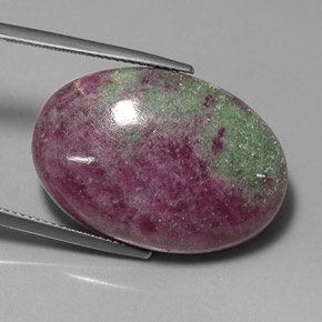 41.25 ct Multicolor Ruby-Zoisite Stone, Natural Ruby-Zoisite in Oval Cabochon Shape for Sale