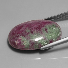 Ruby-Zoisite Gemstone in 27.5 x 19.2 mm Size for Sale, Ruby-Zoisite Stone in Multicolor Color