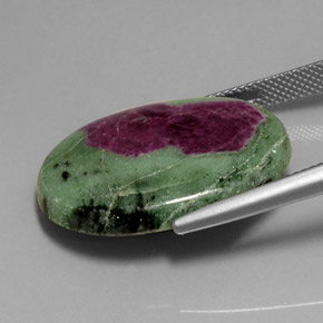 Ruby-Zoisite Gemstone in 25.9 x 19.3 mm Size for Sale, Ruby-Zoisite Stone in Multicolor Color