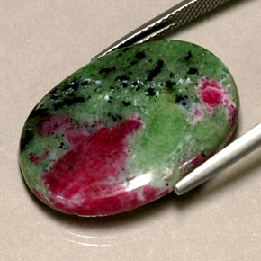 Ruby-Zoisite Gemstone in 25.8 x 18.8 mm Size for Sale, Ruby-Zoisite Stone in Multicolor Color