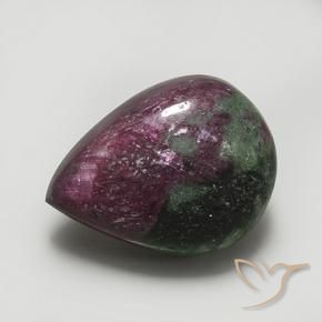 41.36 ct Multicolor Ruby-Zoisite Stone, Natural Ruby-Zoisite in Pear Cabochon Shape for Sale