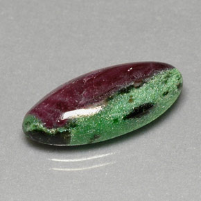 17.23 ct Multicolor Ruby-Zoisite Gemstone, Ruby-Zoisite Gem in Marquise Cabochon Shape for Sale.