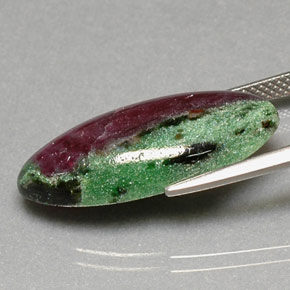 Ruby-Zoisite Gemstone in 24.9 x 12.5 mm Size for Sale, Ruby-Zoisite Stone in Multicolor Color