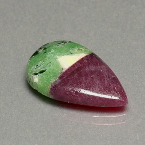 9.26 ct Multicolor Ruby-Zoisite Stone, Natural Ruby-Zoisite in Pear Cabochon Shape for Sale