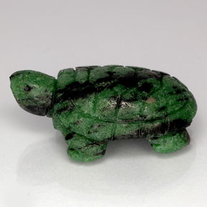 62.29 ct Multicolor Ruby-Zoisite Gemstone, Ruby-Zoisite Gem in Carved Hippopotamus Shape for Sale.