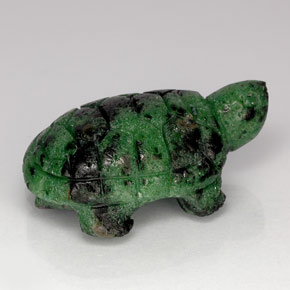 62.29 ct Multicolor Ruby-Zoisite Stone, Natural Ruby-Zoisite in Carved Hippopotamus Shape for Sale