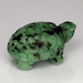 50.72 ct Multicolor Ruby-Zoisite Stone, Natural Ruby-Zoisite in Carved Hippopotamus Shape for Sale