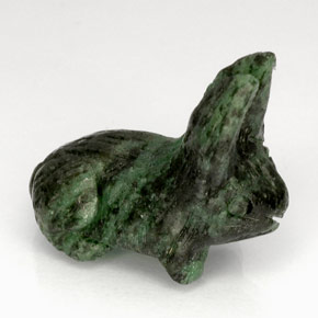29.16 ct Multicolor Ruby-Zoisite Stone, Natural Ruby-Zoisite in Carved Rabbit Shape for Sale