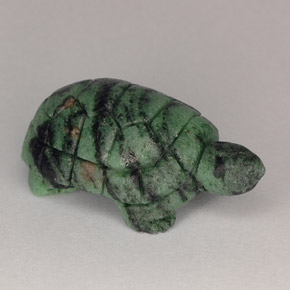 54.88 ct Multicolor Ruby-Zoisite Stone, Natural Ruby-Zoisite in Carved Hippopotamus Shape for Sale
