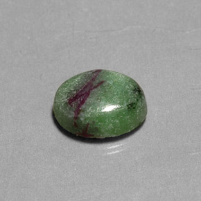 2.81 ct Multicolor Ruby-Zoisite Stone, Natural Ruby-Zoisite in Oval Cabochon Shape for Sale