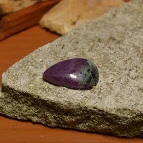 8.53 ct Multicolor Ruby-Zoisite Stone, Natural Ruby-Zoisite in Pear Cabochon Shape for Sale