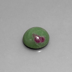 2.86 ct Multicolor Ruby-Zoisite Stone, Natural Ruby-Zoisite in Round Cabochon Shape for Sale