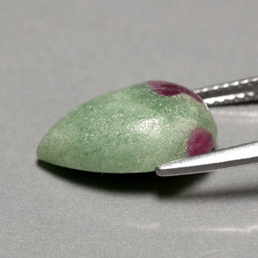 Ruby-Zoisite Gemstone in 15 x 10 mm (calibrated) Size for Sale, Ruby-Zoisite Stone in Multicolor Color