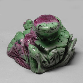 Ruby-Zoisite Gemstone in 69.2 x 67.6 mm Size for Sale, Ruby-Zoisite Stone in Multicolor Color