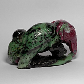 Ruby-Zoisite Gemstone in 81.1 x 46.1 mm Size for Sale, Ruby-Zoisite Stone in Multicolor Color