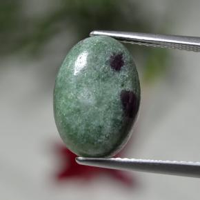 7.70 ct Multicolor Ruby-Zoisite Gemstone, Ruby-Zoisite Gem in Oval Cabochon Shape for Sale.