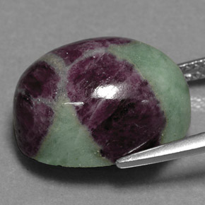 Ruby-Zoisite Gemstone in 16 x 12 mm (calibrated) Size for Sale, Ruby-Zoisite Stone in Multicolor Color