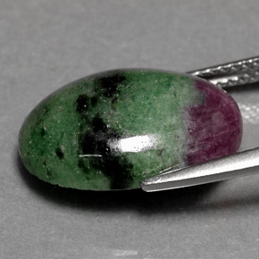 Ruby-Zoisite Gemstone in 16 x 12 mm (calibrated) Size for Sale, Ruby-Zoisite Stone in Multicolor Color