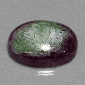 11.00 ct Multicolor Ruby-Zoisite Gemstone, Ruby-Zoisite Gem in Oval Cabochon Shape for Sale.
