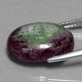 Ruby-Zoisite Gemstone in 16 x 12 mm (calibrated) Size for Sale, Ruby-Zoisite Stone in Multicolor Color