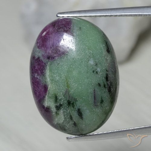 22.07 ct Oval Ruby-Zoisite, 20.5 x 15.3 mm From Tanzania, Photo A