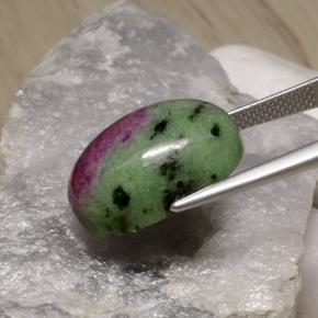 Ruby-Zoisite Gemstone in 18 x 13 mm (calibrated) Size for Sale, Ruby-Zoisite Stone in Multicolor Color