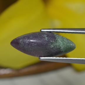 4.51 ct Multicolor Ruby-Zoisite Stone, Natural Ruby-Zoisite in Marquise Cabochon Shape for Sale