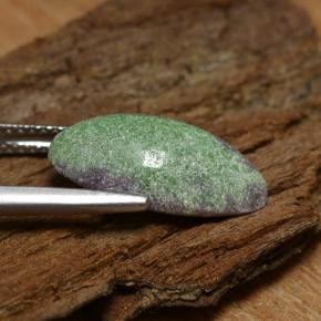 Ruby-Zoisite Gemstone in 16 x 8 mm (calibrated) Size for Sale, Ruby-Zoisite Stone in Warm Moss Green Color