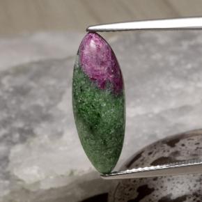 6.42 ct Multicolor Ruby-Zoisite Gemstone, Ruby-Zoisite Gem in Marquise Cabochon Shape for Sale.