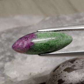 6.42 ct Multicolor Ruby-Zoisite Stone, Natural Ruby-Zoisite in Marquise Cabochon Shape for Sale