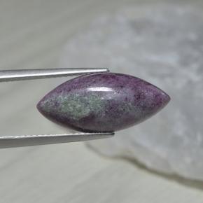 7.85 ct Multicolor Ruby-Zoisite Stone, Natural Ruby-Zoisite in Marquise Cabochon Shape for Sale