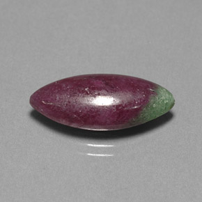 9.44 ct Multicolor Ruby-Zoisite Stone, Natural Ruby-Zoisite in Marquise Cabochon Shape for Sale