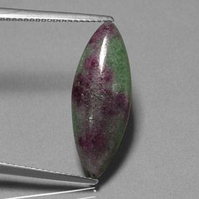 Multicolore Rubino zoisite Gem - 6.8ct Cabochon taglio marquise (ID: 291463)