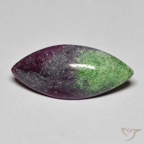 8.60 ct Multicolor Ruby-Zoisite Stone, Natural Ruby-Zoisite in Marquise Cabochon Shape for Sale