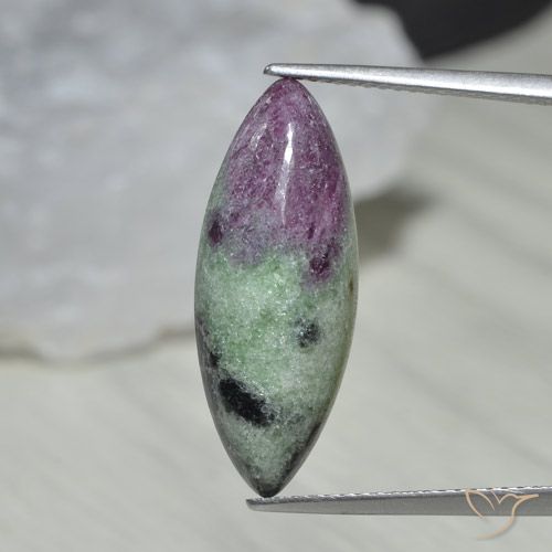 9.58 ct Marquise Ruby-Zoisite, 23.3 x 9.1 mm From Tanzania, Photo A