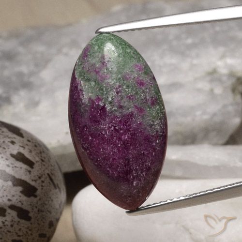 14.59 ct Marquise Ruby-Zoisite, 22.3 x 12.2 mm From Tanzania, Photo A