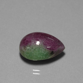 18.64 ct Multicolor Ruby-Zoisite Stone, Natural Ruby-Zoisite in Pear Cabochon Shape for Sale