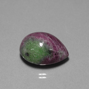 25.42 ct Multicolor Ruby-Zoisite Stone, Natural Ruby-Zoisite in Pear Cabochon Shape for Sale