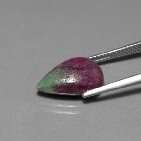 Ruby-Zoisite Gemstone in 14 x 9.6 mm Size for Sale, Ruby-Zoisite Stone in Multicolor Color
