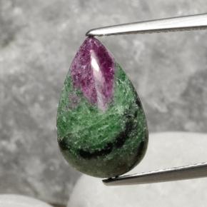 6.2ct Pear Shape Sugarloaf Cabochon Multicolor Ruby-Zoisite for sale thumb image of 6.2ct Pear Shape Sugarloaf Cabochon Multicolor Ruby-Zoisite (ID: 292855)
