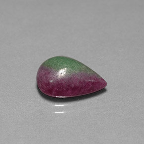6.24 ct Multicolor Ruby-Zoisite Stone, Natural Ruby-Zoisite in Pear Cabochon Shape for Sale