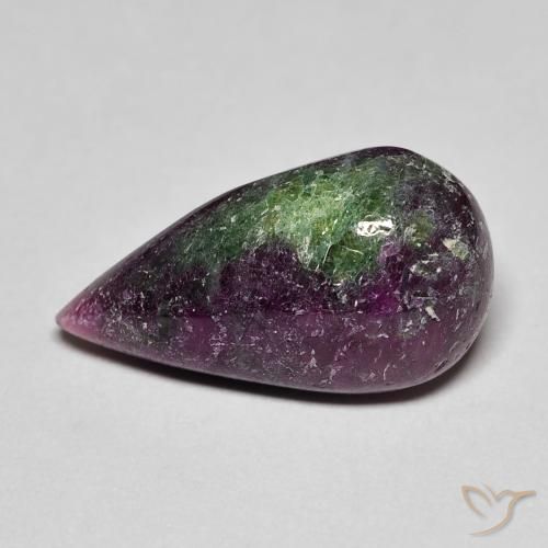 9.25 ct Pear Ruby-Zoisite, 18.3 x 9.9 mm From Tanzania, Photo A