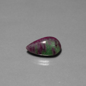11.05 ct Multicolor Ruby-Zoisite Stone, Natural Ruby-Zoisite in Pear Cabochon Shape for Sale