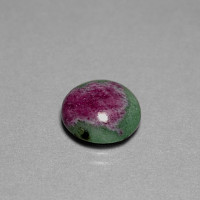 4.96 ct Multicolor Ruby-Zoisite Stone, Natural Ruby-Zoisite in Round Cabochon Shape for Sale
