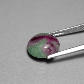 Ruby-Zoisite Gemstone in 11 mm (calibrated) Size for Sale, Ruby-Zoisite Stone in Multicolor Color