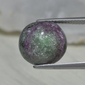 Multicolor Ruby-Zoisite Gem - 9.8ct Round Cabochon (ID: 293239)