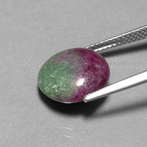 Ruby-Zoisite Gemstone in 12 mm (calibrated) Size for Sale, Ruby-Zoisite Stone in Multicolor Color